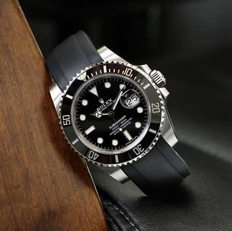 rolex gummi armband|Rolex watch with rubber straps.